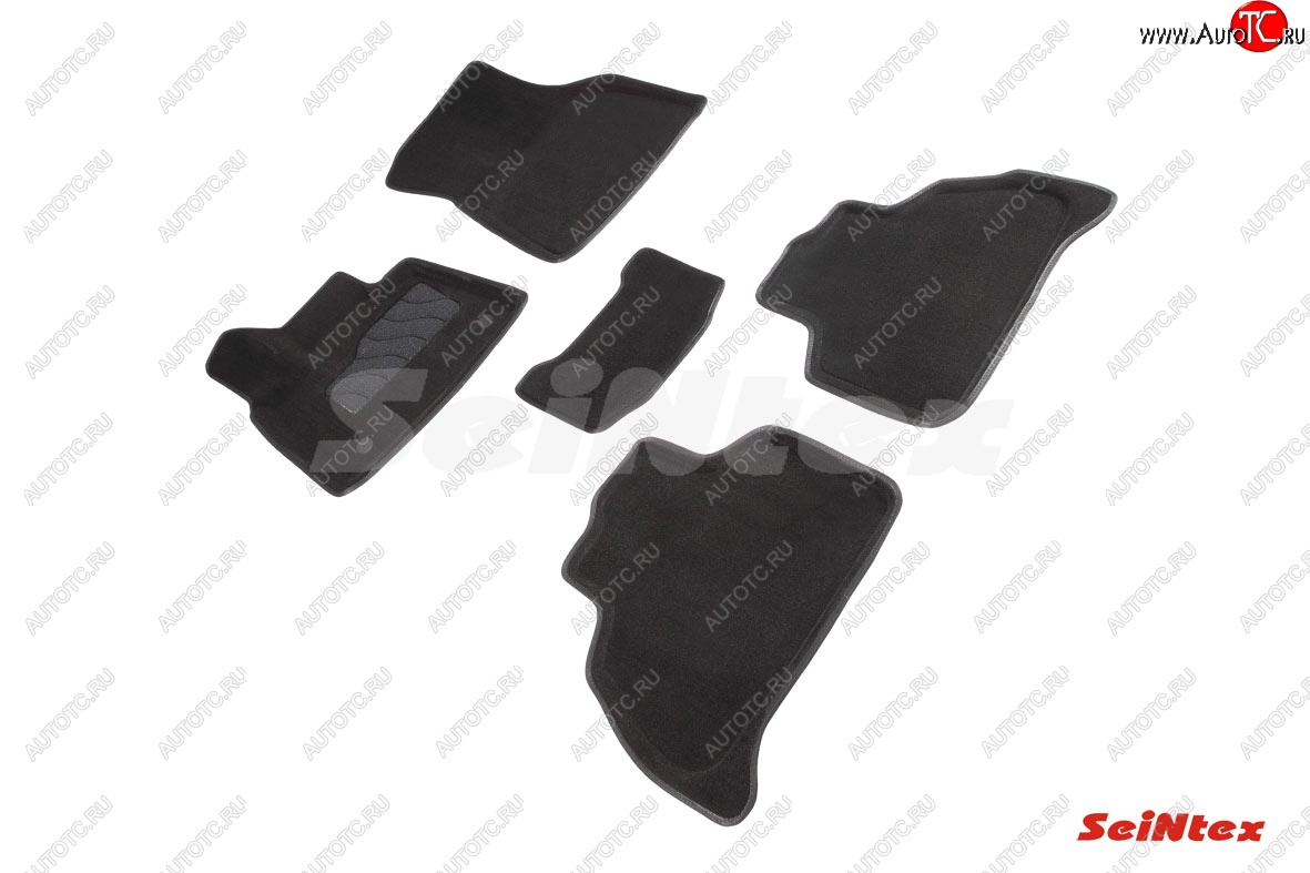 5 699 р. Комплект 3D ковриков в салон (ворсовые / чёрные) Seintex  BMW X5  G05 (2018-2022)  с доставкой в г. Майкоп