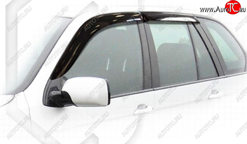 1 999 р. Дефлектора окон CA-Plastic BMW X5 E53 рестайлинг (2003-2006) (Classic полупрозрачный, Без хром молдинга)  с доставкой в г. Майкоп