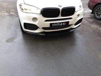 21 999 р. Сплиттер переднего бампера M-Performance  BMW X6  F16 (2014-2020) (цвет: черный глянец)  с доставкой в г. Майкоп. Увеличить фотографию 2
