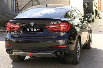 8 599 р. Лип спойлер INMAX (аналог Х6M) BMW X6 F16 (2014-2020) (цвет: черный глянец)  с доставкой в г. Майкоп. Увеличить фотографию 3