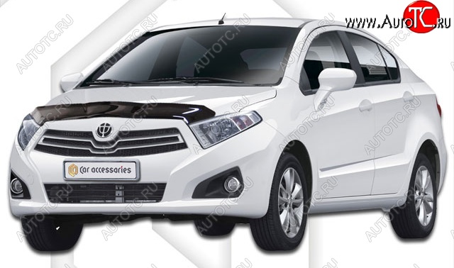1 899 р. Дефлектор капота CA-Plastiс  Brilliance H230 (2015-2017) седан (Classic черный, Без надписи)  с доставкой в г. Майкоп