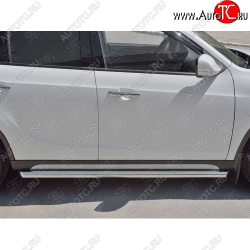 19 999 р. Защита порогов из круглой трубы d63 мм SLITKOFF v1 Brilliance V5 (2012-2018)  с доставкой в г. Майкоп