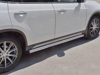 18 799 р. Защита порогов из круглой трубы d63 мм SLITKOFF v2 Brilliance V5 (2012-2018)  с доставкой в г. Майкоп. Увеличить фотографию 3