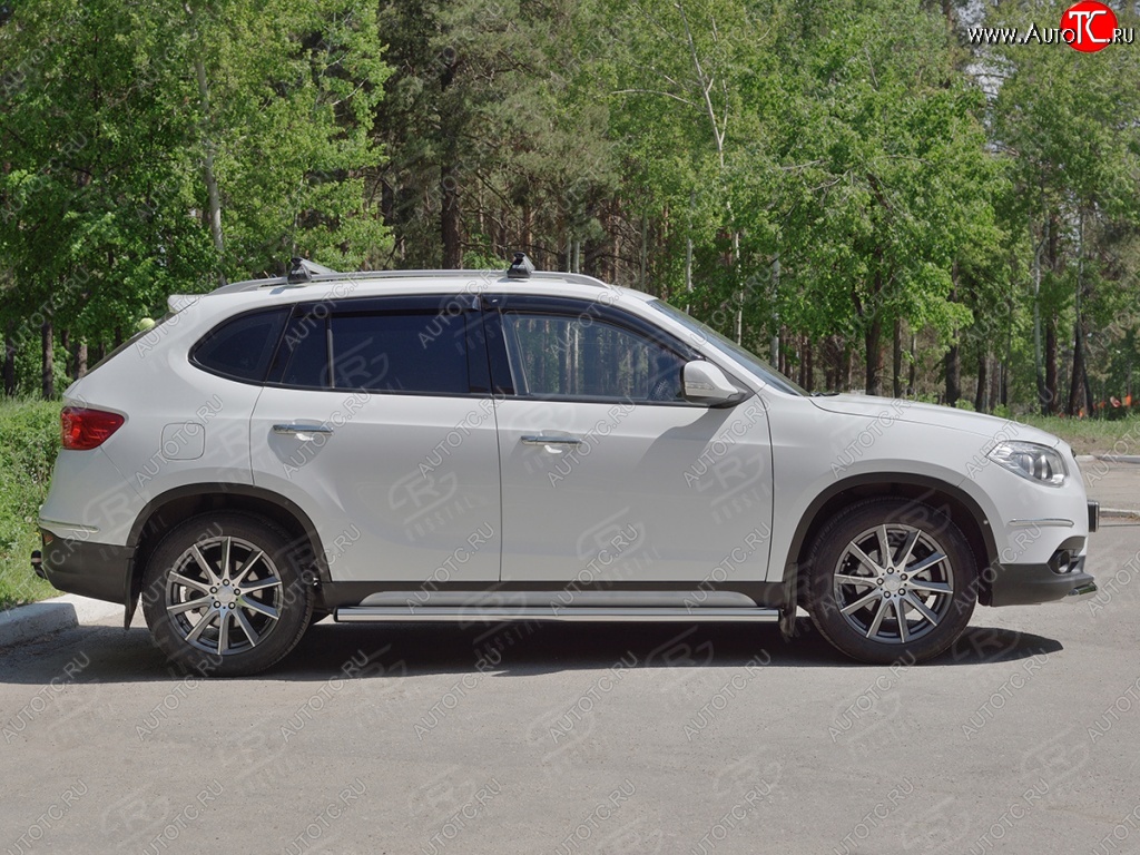 18 799 р. Защита порогов из круглой трубы d63 мм SLITKOFF v2 Brilliance V5 (2012-2018)  с доставкой в г. Майкоп
