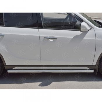 19 999 р. Защита порогов из круглой трубы d63 мм SLITKOFF v3  Brilliance V5 (2012-2018)  с доставкой в г. Майкоп. Увеличить фотографию 2