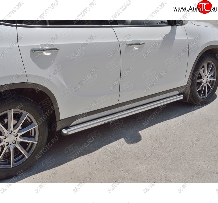 19 999 р. Защита порогов из круглой трубы d63 мм SLITKOFF v3  Brilliance V5 (2012-2018)  с доставкой в г. Майкоп