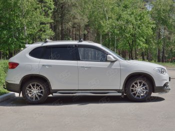 22 549 р. Защита порогов из трубы d76 мм с пластиковыми вставками для ног  SLITKOFF v2 Brilliance V5 (2012-2018)  с доставкой в г. Майкоп. Увеличить фотографию 3