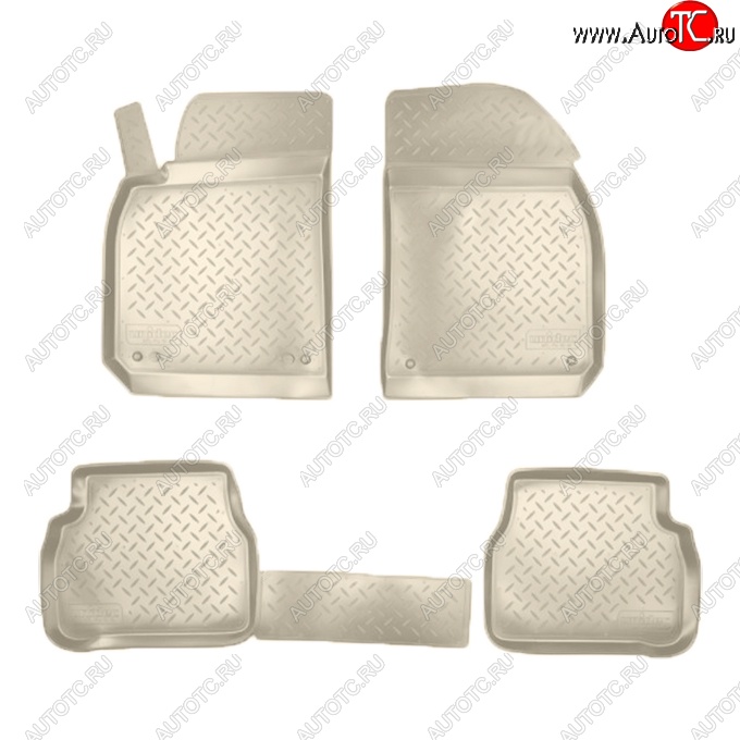 3 859 р. Коврики салонные Noplast (3D)  Cadillac Bls  седан (2006-2011) (Бежевые)  с доставкой в г. Майкоп