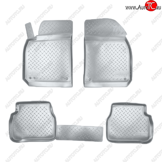 3 859 р. Коврики салонные Noplast (3D)  Cadillac Bls  седан (2006-2011) (Серые)  с доставкой в г. Майкоп