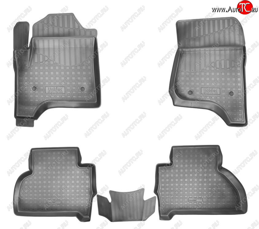 3 589 р. Комплект ковриков в салон Norplast Unidec (5 мест)  Cadillac Escalade  GMTK2 джип 5 дв. (2015-2020), Chevrolet Tahoe  K2UC (2014-2021) (Цвет: черный)  с доставкой в г. Майкоп