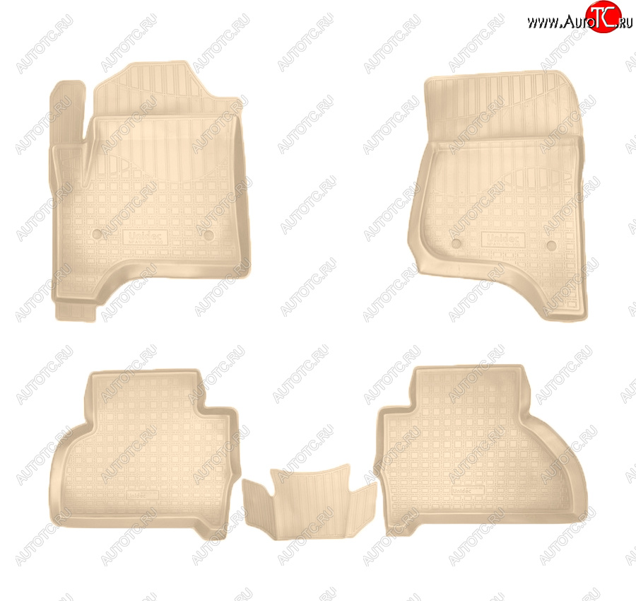 4 099 р. Коврики салона Norplast Unidec (5 мест)  Cadillac Escalade  GMTK2 джип 5 дв. (2015-2020), Chevrolet Tahoe  K2UC (2014-2021) (Цвет: бежевый)  с доставкой в г. Майкоп