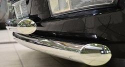 24 499 р. Защита переднего бампера (2 трубыØ76 мм, нержавейка) SLITKOFF  Cadillac Escalade  GMT926 джип 5 дв. (2006-2014) короткая база  с доставкой в г. Майкоп. Увеличить фотографию 3