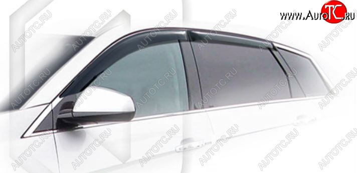 1 999 р. Дефлектора окон CA-Plastic Cadillac SRX дорестайлинг (2010-2012) (Classic полупрозрачный, Без хром.молдинга)  с доставкой в г. Майкоп