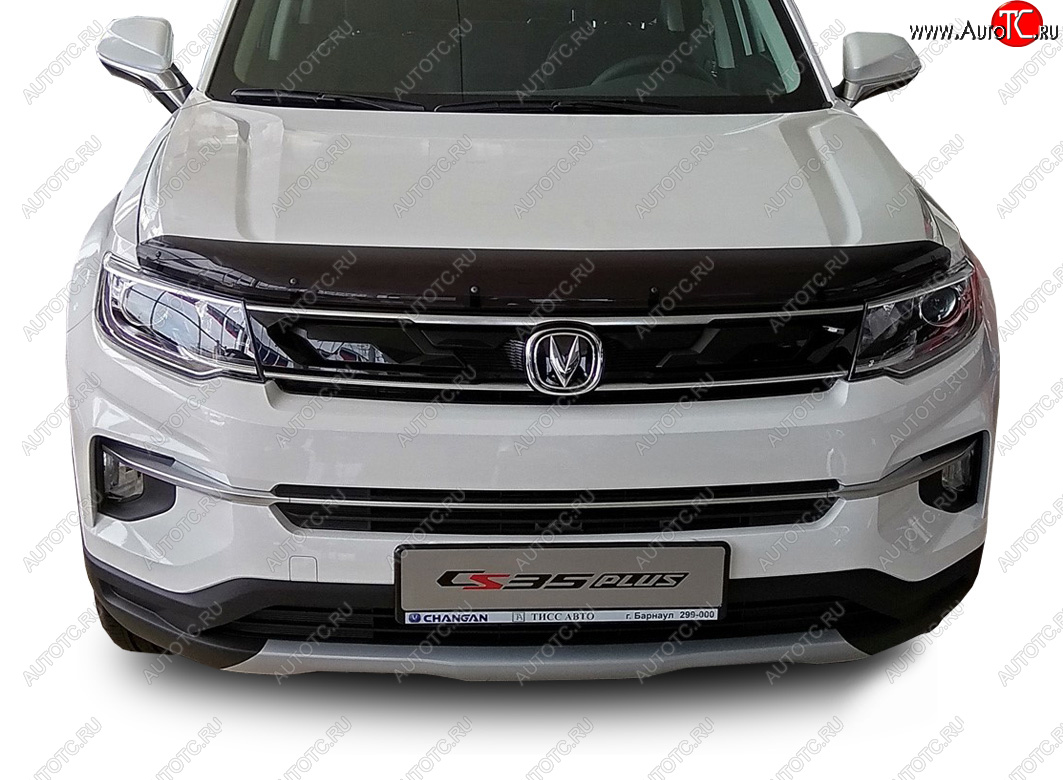 3 299 р. Дефлектор капота SIM Changan CS35 Plus дорестайлинг (2018-2022) с доставкой в г. Майкоп Увеличить фотографию 1 3 299 р. Дефлектор капота SIM Changan CS35 Plus дорестайлинг (2018-2022) с доставкой в г. Майкоп