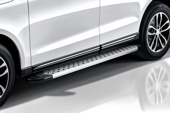 17 399 р. Пороги алюминиевые Slitkoff  Changan CS35 Plus (2018-2022) дорестайлинг (Standart Silver)  с доставкой в г. Майкоп. Увеличить фотографию 2