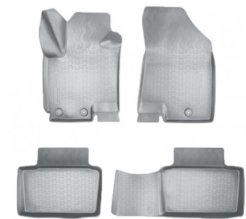Коврики салонные Noplast (3D) Changan CS35 Plus (2018-2022) дорестайлинг (Серые)