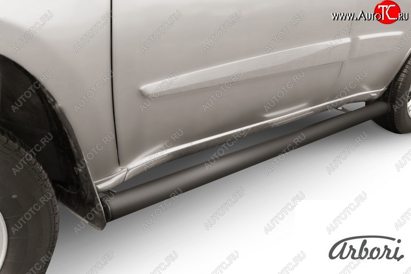 6 569 р. Защита штатных порогов Arbori (черная, d76 mm). Chery Tiggo T11 рестайлинг (2013-2016)  с доставкой в г. Майкоп