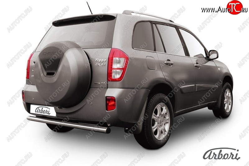8 279 р. Защита переднего бампера Arbori (легированная сталь, 1 труба d76 mm). Chery Tiggo T11 рестайлинг (2013-2016)  с доставкой в г. Майкоп