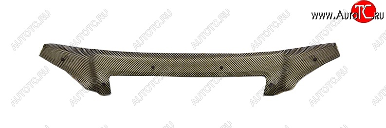 2 299 р. Дефлектор капота CA-Plastiс  Chery Amulet (Corda)  A15 (2003-2010) лифтбэк (Шелкография карбон-золото)  с доставкой в г. Майкоп