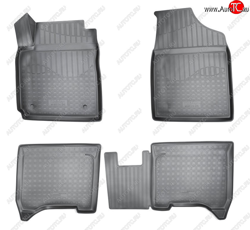 2 599 р. Комплект ковриков в салон Norplast Unidec Chery Bonus 3 (A19) седан (2013-2016) (Цвет: черный)  с доставкой в г. Майкоп