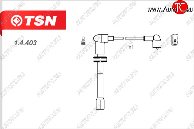 177 р. Провод высоковольтный свечной (№3) TSN  Chery Cross Eastar  B14 - M12  с доставкой в г. Майкоп