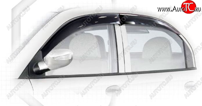 1 999 р. Дефлектора окон CA-Plastiс  Chery QQ6 (2006-2010) (Classic полупрозрачный, Без хром.молдинга)  с доставкой в г. Майкоп
