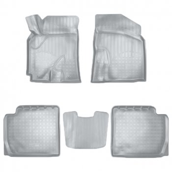 Коврики салонные Noplast (3D) Chery Tiggo 3 (2014-2020) (Серые)