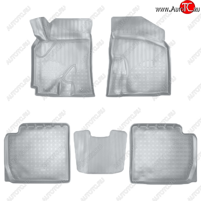 2 899 р. Коврики салонные Noplast (3D)  Chery Tiggo 3 (2014-2020) (Серые)  с доставкой в г. Майкоп