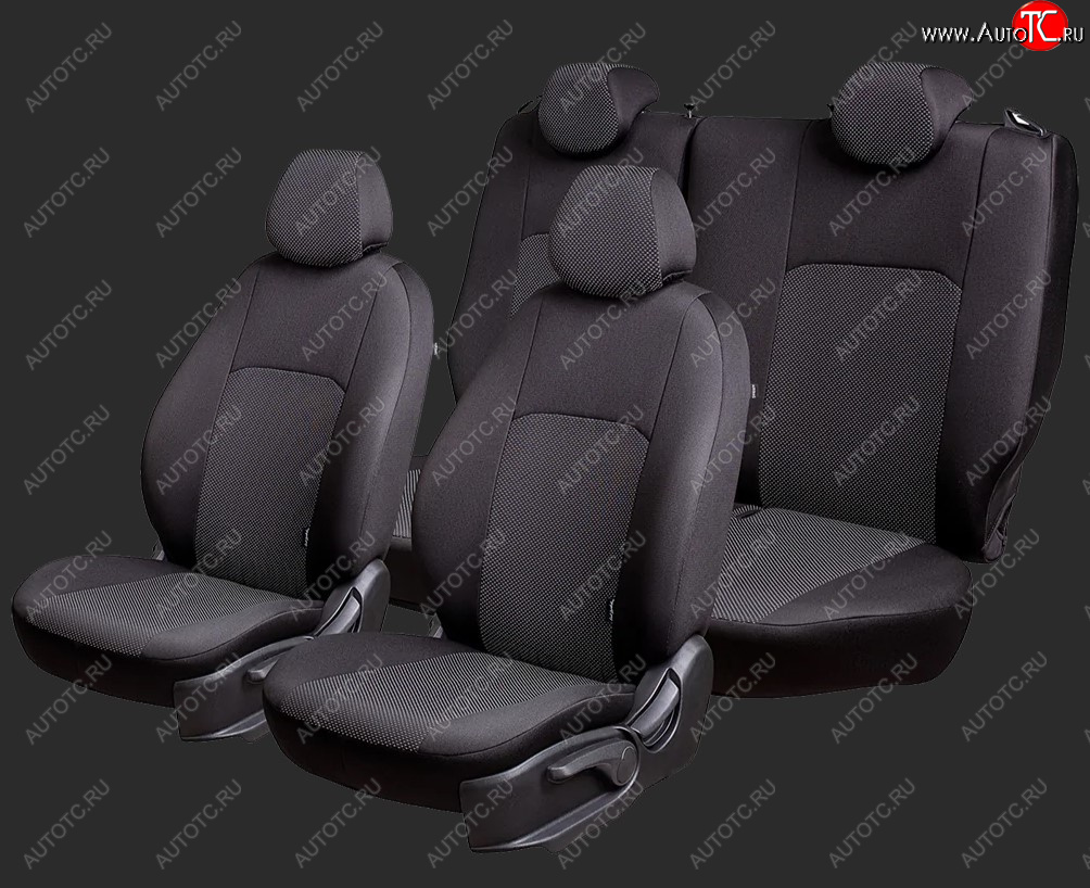 5 299 р. Чехлы для сидений Lord Autofashion Дублин (жаккард, спинка 60/40, 3 Г-образных подголовника)  Chery Tiggo 2 - Tiggo 3x (Черный, вставка Ёж Белый)  с доставкой в г. Майкоп