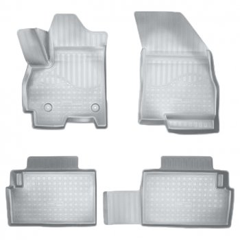 Коврики салонные Noplast (3D) Chery Tiggo 4 (2017-2023) дорестайлинг, 1-ый рестайлинг (Серые)