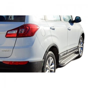 Порожки для ног Бумер (алюминий) Chery Tiggo 5  (T21) (2014-2017) дорестайлинг