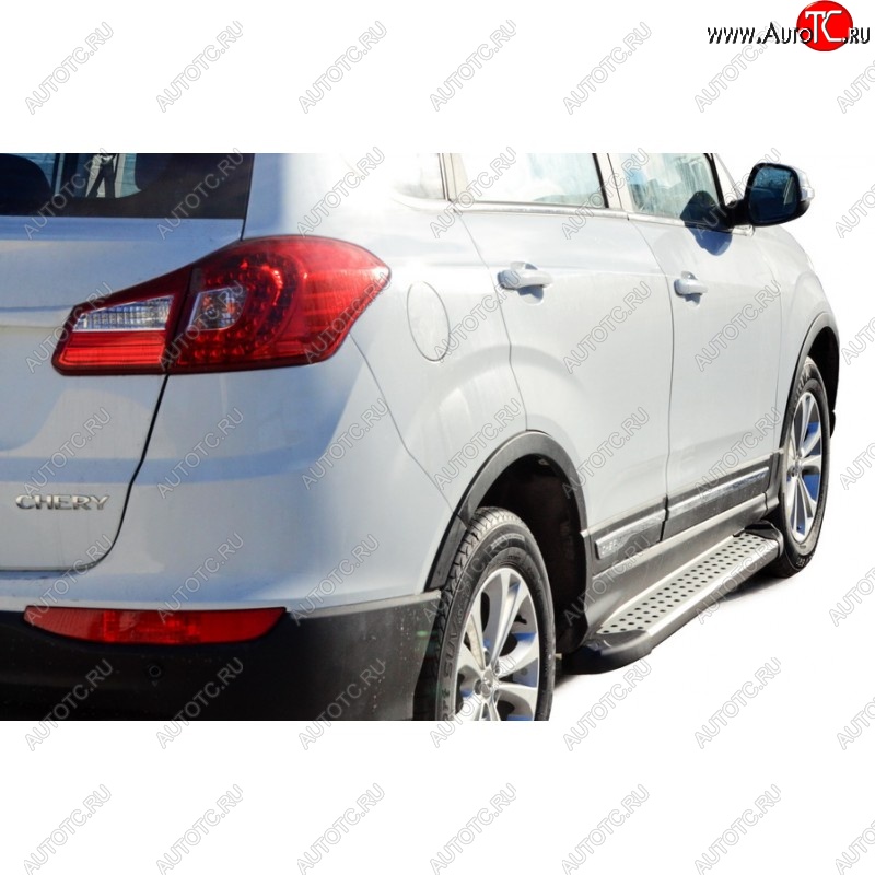 31 999 р. Порожки для ног Бумер (алюминий) Chery Tiggo 5 (T21) дорестайлинг (2014-2017)  с доставкой в г. Майкоп