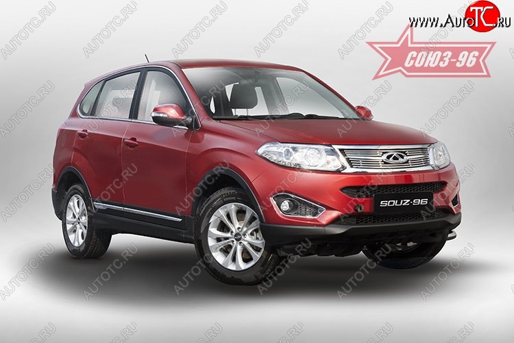 4 859 р. Декоративный элемент решетки радиатора Souz-96 (d10) Chery Tiggo 5 (T21) дорестайлинг (2014-2017)  с доставкой в г. Майкоп
