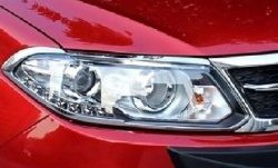 4 299 р. Накладки на фары СТ Chery Tiggo 5 (T21) дорестайлинг (2014-2017) (Неокрашенные)  с доставкой в г. Майкоп. Увеличить фотографию 2