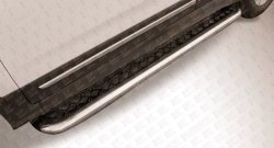 15 349 р. Широкая защита порогов Slitkoff Chery Tiggo 5 (T21) дорестайлинг (2014-2017) (Нержавейка, Полированная)  с доставкой в г. Майкоп. Увеличить фотографию 2