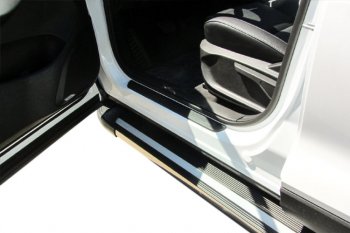 11 189 р. Пороги алюминиевые Luxe Black 1700 черные на  Chery Tiggo 4 (2018-2023) 1-ый рестайлинг (Luxe Black)  с доставкой в г. Майкоп. Увеличить фотографию 2