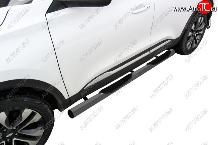 12 499 р. Защита порогов Slitkoff (Ø 76 мм, с проступями)  Chery Tiggo 4 (2018-2023) 1-ый рестайлинг (Цвет: серебристый)  с доставкой в г. Майкоп