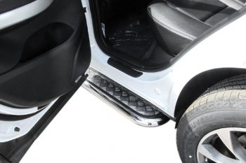 17 899 р. Защита порогов Slitkoff (Ø 57 мм, с листом)  Chery Tiggo 4 (2018-2023) 1-ый рестайлинг  с доставкой в г. Майкоп. Увеличить фотографию 3