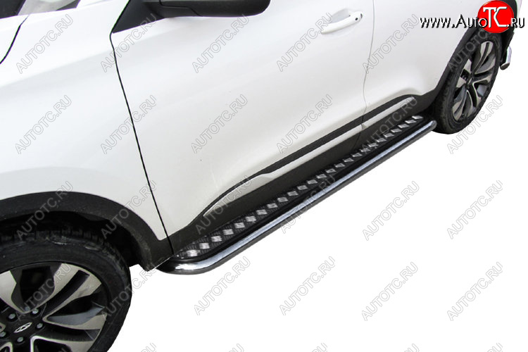 17 899 р. Защита порогов Slitkoff (Ø 57 мм, с листом)  Chery Tiggo 4 (2018-2023) 1-ый рестайлинг  с доставкой в г. Майкоп