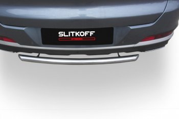 10 449 р. Защита заднего бампера Slitkoff (Ø57 мм)  Chery Tiggo 7 PRO - Tiggo 7 Pro Max  T1E (Нержавеющая сталь)  с доставкой в г. Майкоп. Увеличить фотографию 4