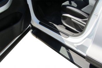 13 349 р. Пороги алюминиевые Slitkoff  Chery Tiggo 7 - Tiggo 7 PRO (Optima Black )  с доставкой в г. Майкоп. Увеличить фотографию 2