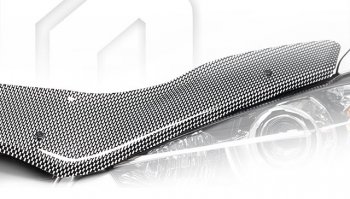 2 479 р. Дефлектор капота (2006-2010) CA-Plastik  Chery Tiggo T11 (2005-2013) дорестайлинг (серия Шелкография карбон-серебро)  с доставкой в г. Майкоп. Увеличить фотографию 2