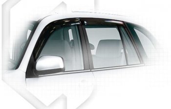 Дефлектора окон CA-Plastiс (рестайл) Chery Tiggo T11 (2013-2016) рестайлинг (Classic полупрозрачный, Без хром.молдинга)