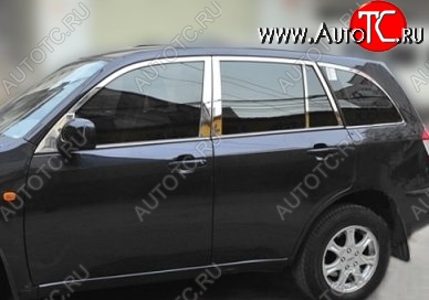13 299 р. Накладки на стойки дверей СТ Chery Tiggo T11 дорестайлинг (2005-2013) (Неокрашенные)  с доставкой в г. Майкоп