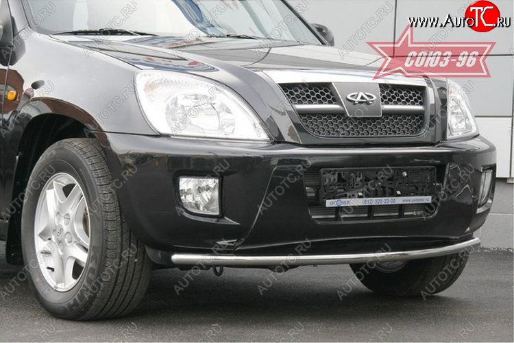8 828 р. Защита переднего бампера одинарная Souz-96 (d42). Chery Tiggo T11 дорестайлинг (2005-2013)  с доставкой в г. Майкоп