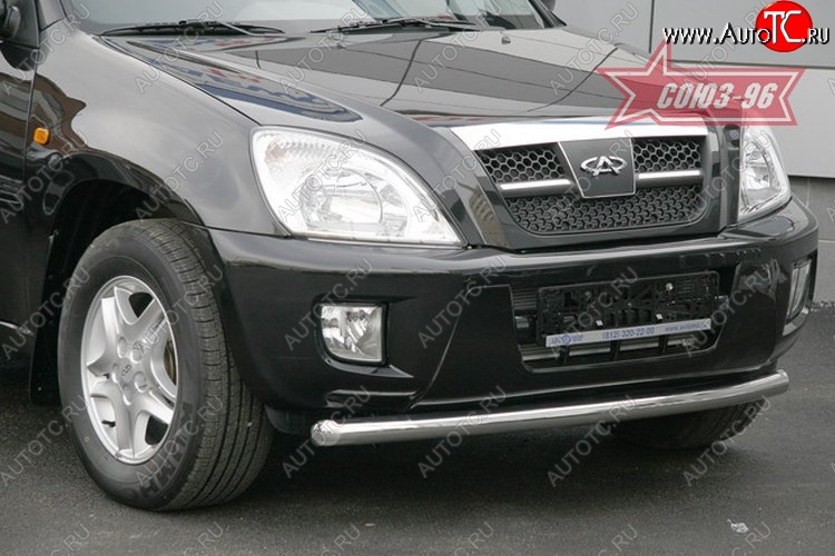 9 629 р. Защита переднего бампера одинарная Souz-96 (d60) Chery Tiggo T11 дорестайлинг (2005-2013)  с доставкой в г. Майкоп