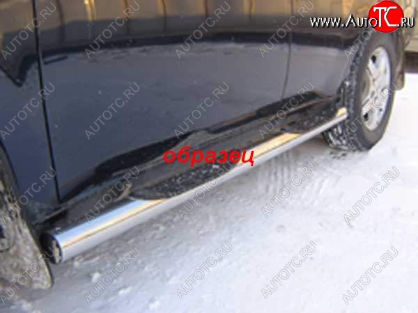 12 399 р. Защита порогов d76 Slitkoff (с поступью)  Chery Tiggo T11 (2005-2013) дорестайлинг (Цвет: серебристый)  с доставкой в г. Майкоп