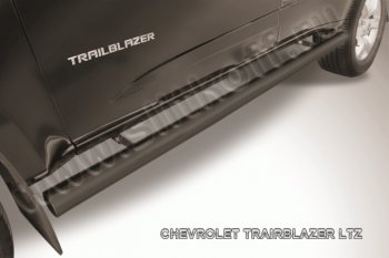 Защита порогов d76 труба Slitkoff Chevrolet Trailblazer  GM800 (2012-2016) дорестайлинг