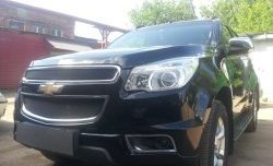 1 469 р. Нижняя сетка на бампер Russtal (черная) Chevrolet Trailblazer GM800 дорестайлинг (2012-2016)  с доставкой в г. Майкоп. Увеличить фотографию 2