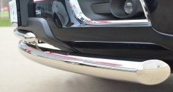 24 699 р. Защита переднего бампера (2 трубыØ76 и 42 мм, нержавейка) SLITKOFF Chevrolet Trailblazer GM800 дорестайлинг (2012-2016)  с доставкой в г. Майкоп. Увеличить фотографию 3